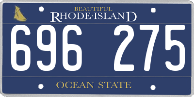 RI license plate 696275