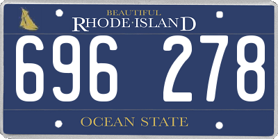 RI license plate 696278