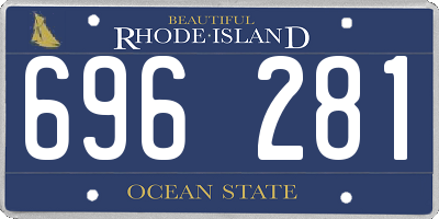 RI license plate 696281