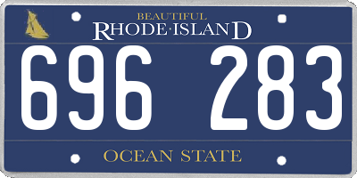 RI license plate 696283