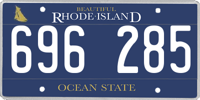 RI license plate 696285