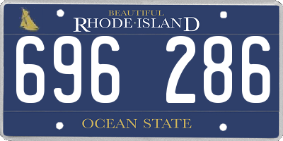 RI license plate 696286