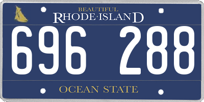 RI license plate 696288
