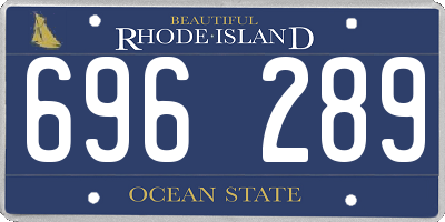 RI license plate 696289