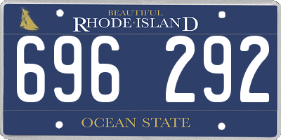 RI license plate 696292