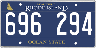 RI license plate 696294