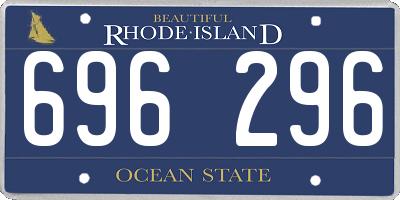 RI license plate 696296