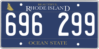 RI license plate 696299