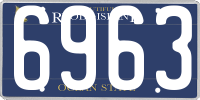 RI license plate 6963