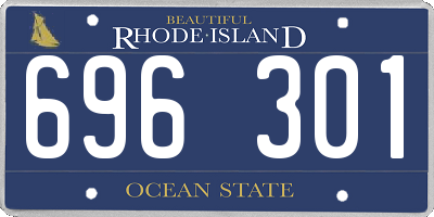 RI license plate 696301