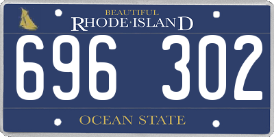 RI license plate 696302