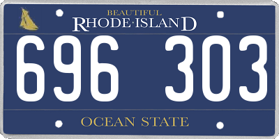 RI license plate 696303
