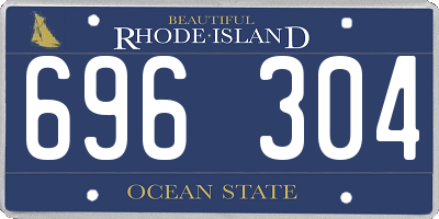 RI license plate 696304