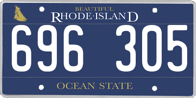 RI license plate 696305