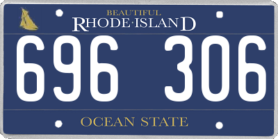 RI license plate 696306