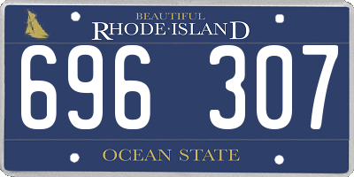 RI license plate 696307
