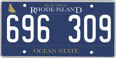 RI license plate 696309