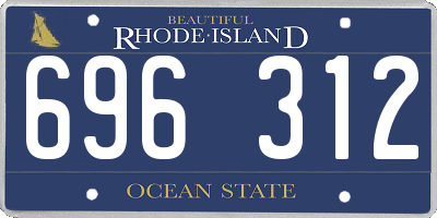 RI license plate 696312