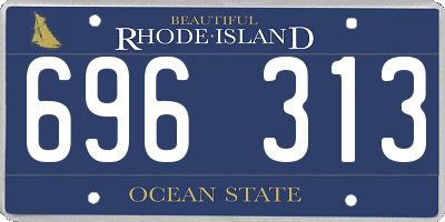 RI license plate 696313