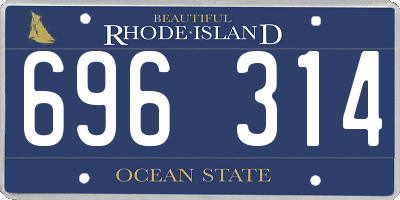 RI license plate 696314