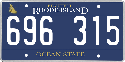 RI license plate 696315