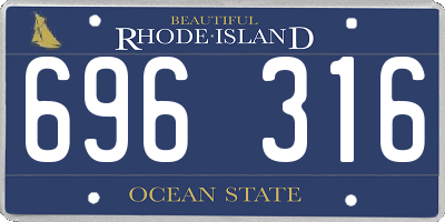 RI license plate 696316