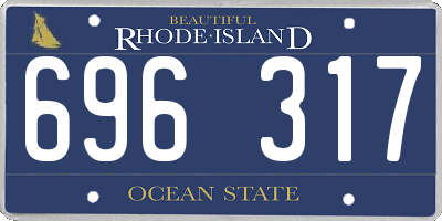 RI license plate 696317