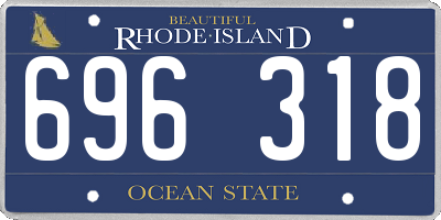 RI license plate 696318