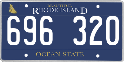 RI license plate 696320