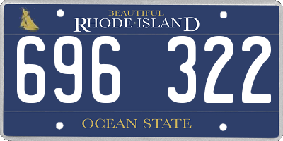 RI license plate 696322