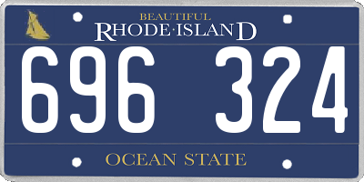 RI license plate 696324