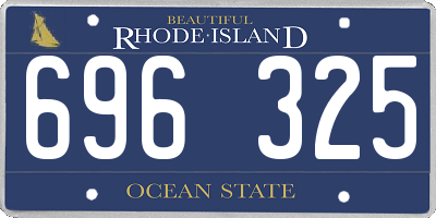RI license plate 696325