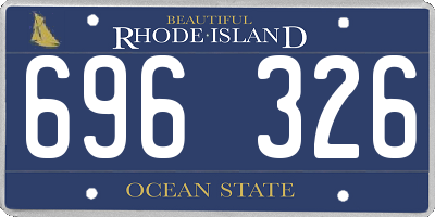 RI license plate 696326