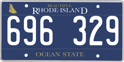 RI license plate 696329