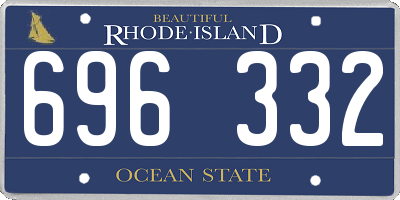 RI license plate 696332