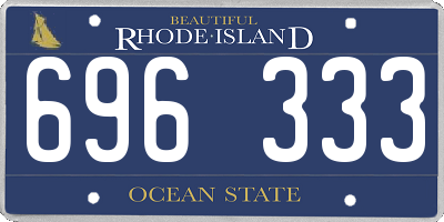 RI license plate 696333