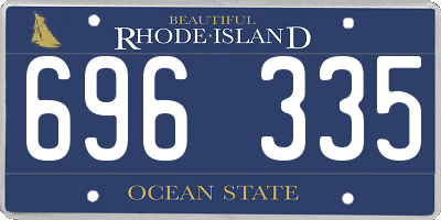 RI license plate 696335