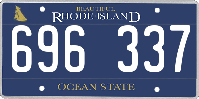RI license plate 696337