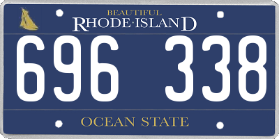 RI license plate 696338