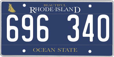 RI license plate 696340