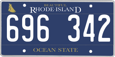RI license plate 696342