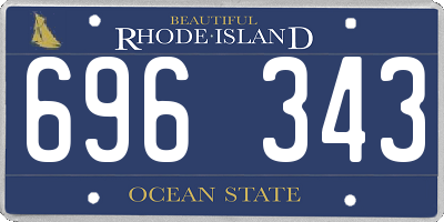 RI license plate 696343