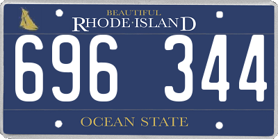 RI license plate 696344