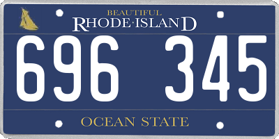 RI license plate 696345