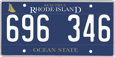 RI license plate 696346