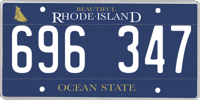 RI license plate 696347