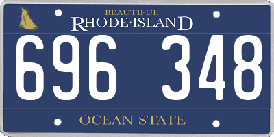 RI license plate 696348