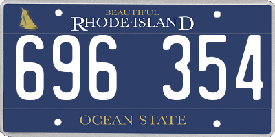 RI license plate 696354