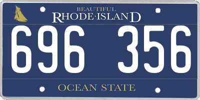 RI license plate 696356
