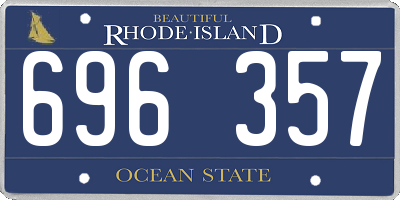 RI license plate 696357